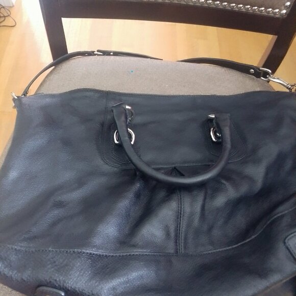 Coach Ashley Black Leather Satchel Bag F15447 - Picture 4 of 9